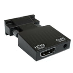 Adaptateur HDMI pour projecteur avec câble audio, convertisseur HD ordinateur, HDMI vers VGA, VGA vers HDMI