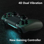 Manette de jeu sans fil Bluetooth 4.0 KM048 pour PS4 avec barre lumineuse, KM048 (Orange Vitalité), KM048 (Rose Vif), KM048 (Jaune Citron), KM048 (Bleu Montagne), KM048 (Gris Bataille), KM048 (Argent Élégant), KM048 (Blanc Élégant), KM048 (Vert Menthe)