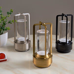 Lampe de table Vintage tout aluminium, portable, pour hôtel ou camping, veilleuse tactile, 2000 mAh (Bronze), 2600 mAh (Bronze), 2000 mAh (Argent), 2600 mAh (Argent), 2000 mAh (Noir mat), 2600 mAh (Noir mat)