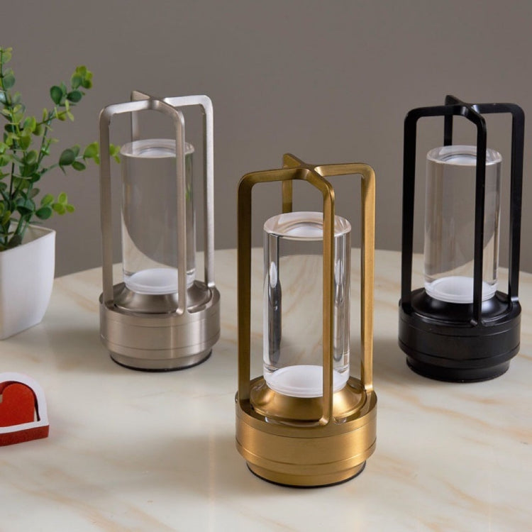 Lampe de table Vintage tout aluminium, portable, pour hôtel ou camping, veilleuse tactile, 2000 mAh (Bronze), 2600 mAh (Bronze), 2000 mAh (Argent), 2600 mAh (Argent), 2000 mAh (Noir mat), 2600 mAh (Noir mat)
