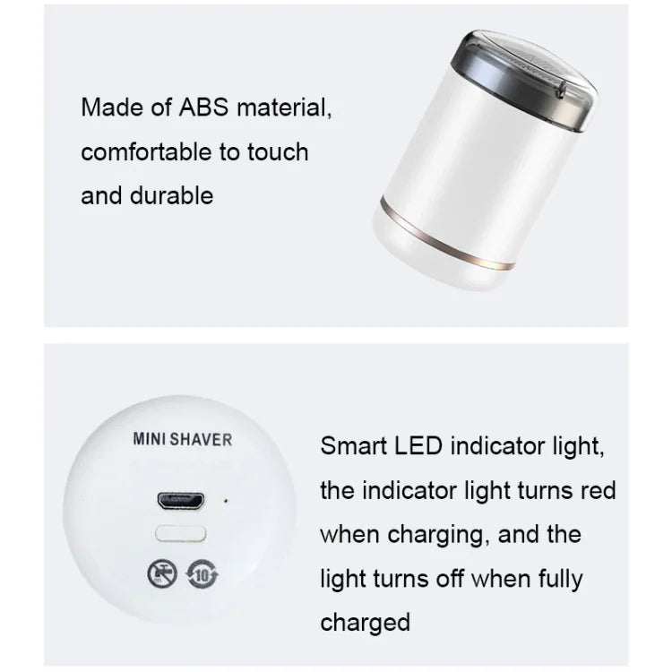 Rasoir électrique mini USB rechargeable SH-588, rasoir de voyage portable pour voiture, SH-588 (Blanc), SH-588 (Gris Noir), SH-588 (Vert)