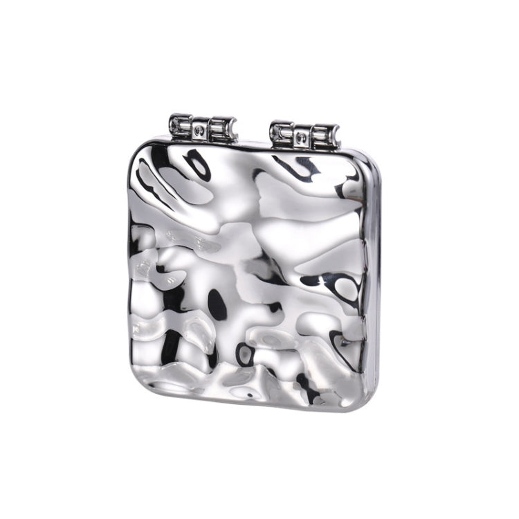 Miroir de maquillage double face mini-électroplaqué de bureau pour femmes, Miroir (Violet), Miroir (Argent), Miroir (Beige)