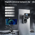 Support magnétique rotatif à 360 degrés TELESIN pour caméra d'action, à fixer sur un sac à dos