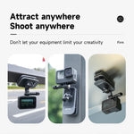 Support magnétique rotatif à 360 degrés TELESIN pour caméra d'action, à fixer sur un sac à dos
