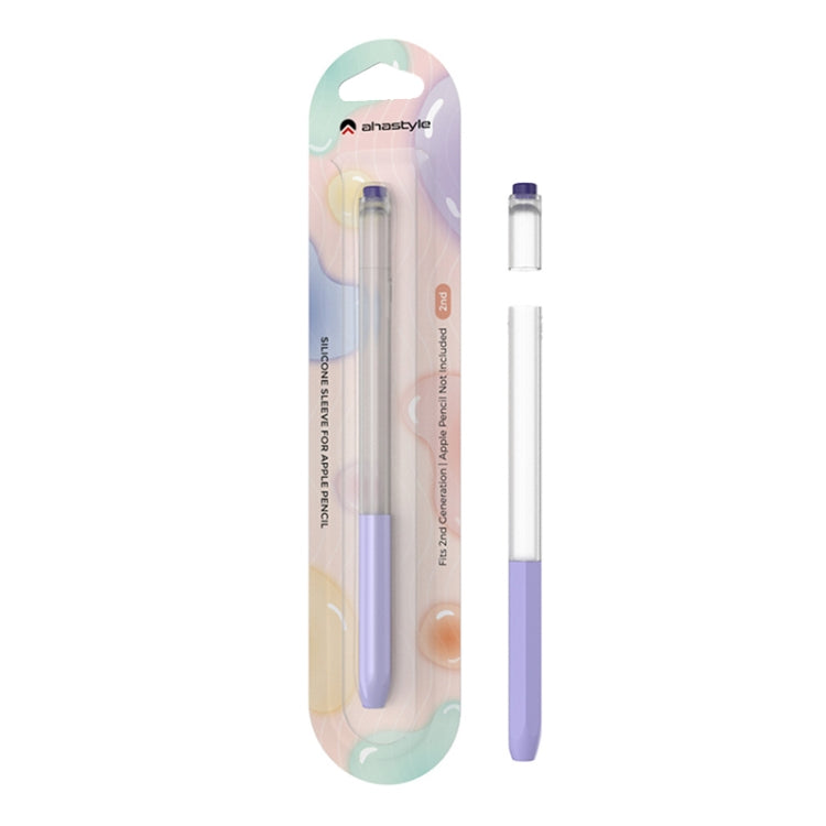 Pour Apple Pencil 2 AhaStyle PT-LC05 Coque de protection translucide en silicone style gelée