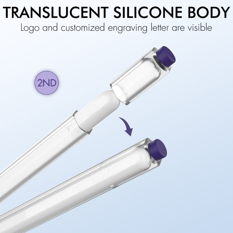 Pour Apple Pencil 2 AhaStyle PT-LC05 Coque de protection translucide en silicone style gelée