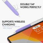 Pour Apple Pencil 2 AhaStyle PT-LC05 Coque de protection translucide en silicone style gelée