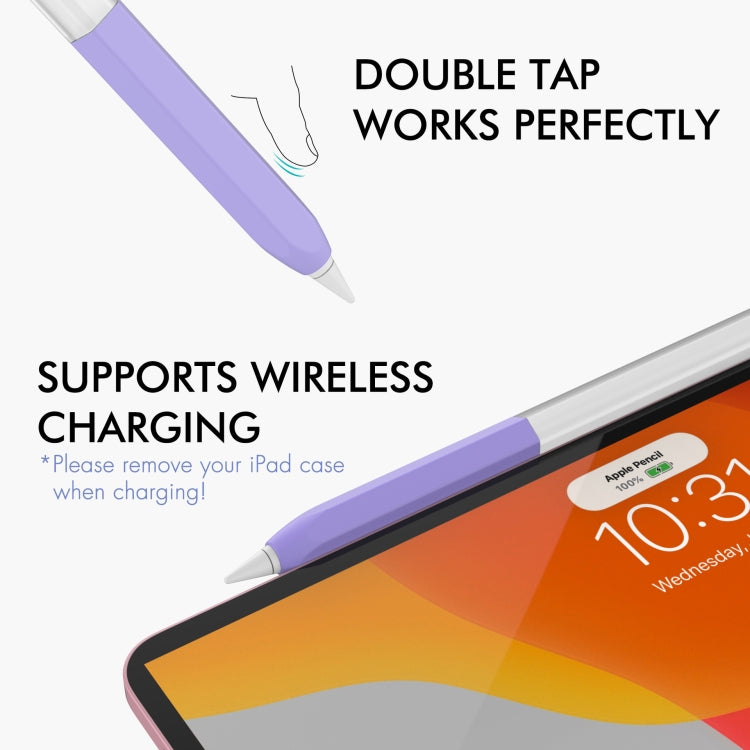 Pour Apple Pencil 2 AhaStyle PT-LC05 Coque de protection translucide en silicone style gelée