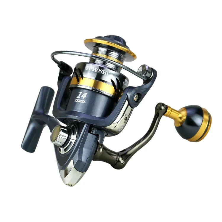 Moulinet de pêche à tambour, basculeur en métal, bobine métallique, YUMOSHI KS2000, YUMOSHI KS3000, YUMOSHI KS4000, YUMOSHI KS5000, YUMOSHI KS6000, YUMOSHI KS7000
