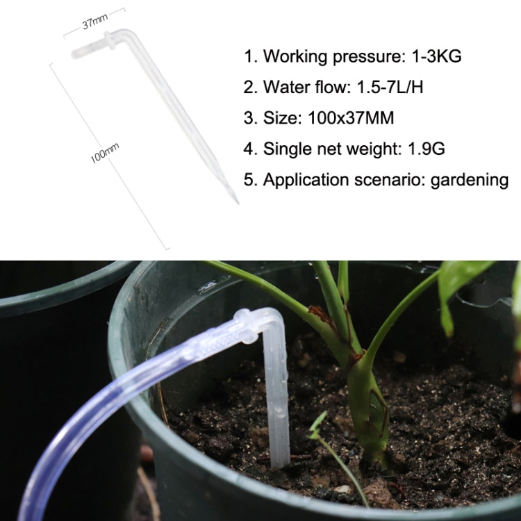 10pcs FR-258 Flèche d'irrigation micro-brumisation incurvée transparente 4/7mm capillaire pour jardinage
