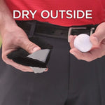 Serviette de nettoyage pour balles de golf doublée en polaire microfibre avec mousqueton, serviette de nettoyage grise, serviette de nettoyage noire