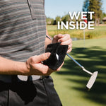 Serviette de nettoyage pour balles de golf doublée en polaire microfibre avec mousqueton, serviette de nettoyage grise, serviette de nettoyage noire