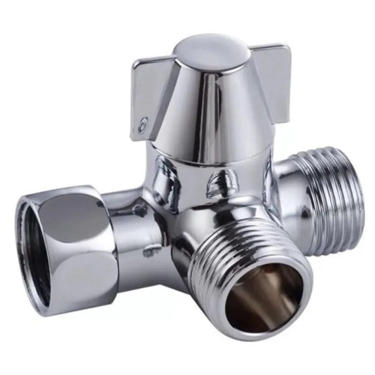 Double poignée en laiton, robinet déviateur de bras de douche 3 voies, séparateur de douche à main, en laiton