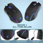 Souris sans fil E50 2,4 G, jiggleur de souris portable avec 7 touches