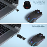 Souris sans fil E50 2,4 G, jiggleur de souris portable avec 7 touches