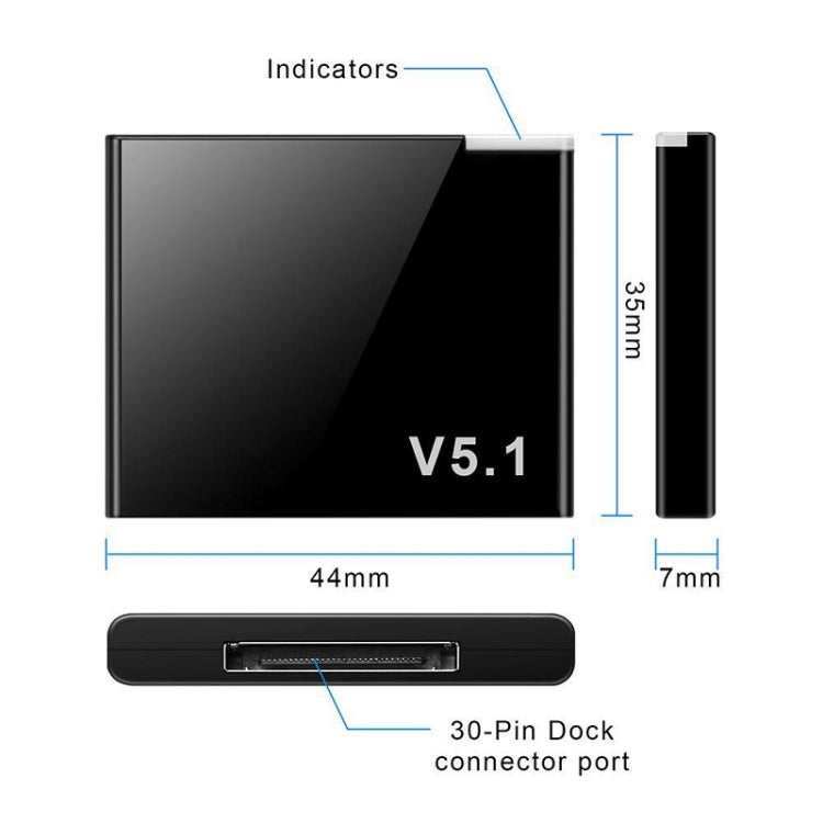Adaptateur audio Bluetooth 5.1 30 broches I-WAVE, Bluetooth 5.1