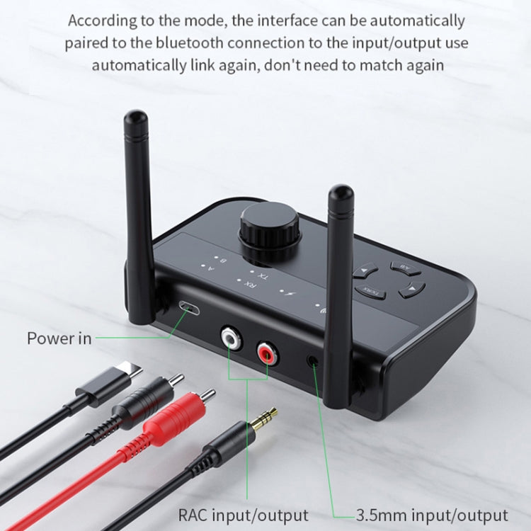 Adaptateur TV et ordinateur B39 2 en 1 Bluetooth 5.3 avec récepteur de musique AUX, B39