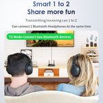 Adaptateur TV et ordinateur B39 2 en 1 Bluetooth 5.3 avec récepteur de musique AUX, B39