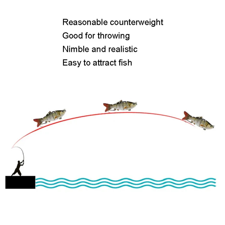 Leurres de pêche en mer artificielles bioniques multi-sections de 10 cm pour lancer à longue distance, LK001-01, LK001-02, Lk001-03, LK001-04, LK001-05, LK001-06, LK001-07, LK001-08, LK001-09, LK001-10, LK001-11, LK001-12, LK001-13, LK001-14
