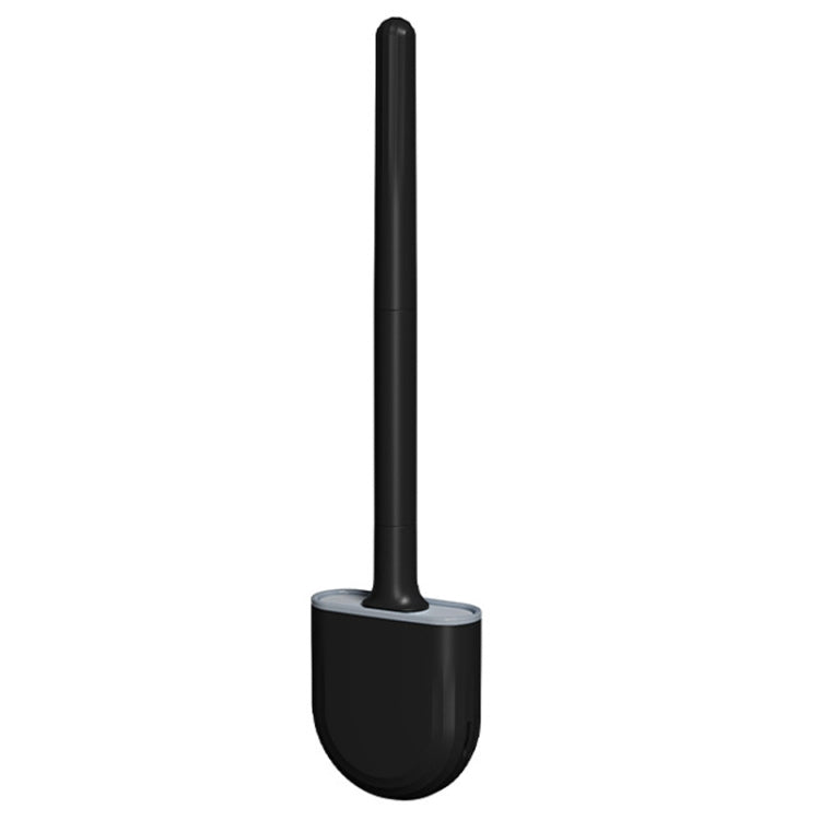 Brosse de toilette en caoutchouc souple avec pince, brosse de nettoyage sans espace mort, fuite, égouttoir