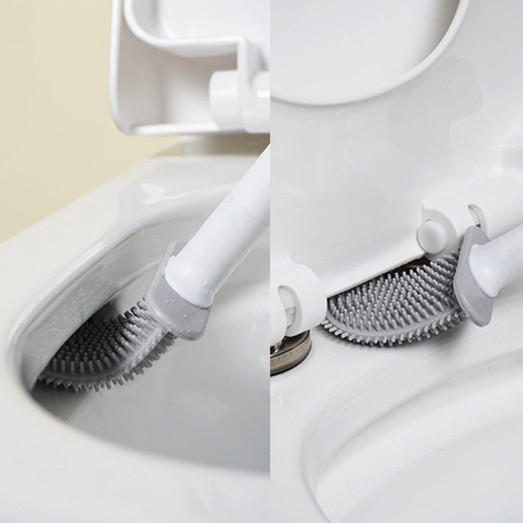 Brosse de toilette en caoutchouc souple avec pince, brosse de nettoyage sans espace mort, fuite, égouttoir