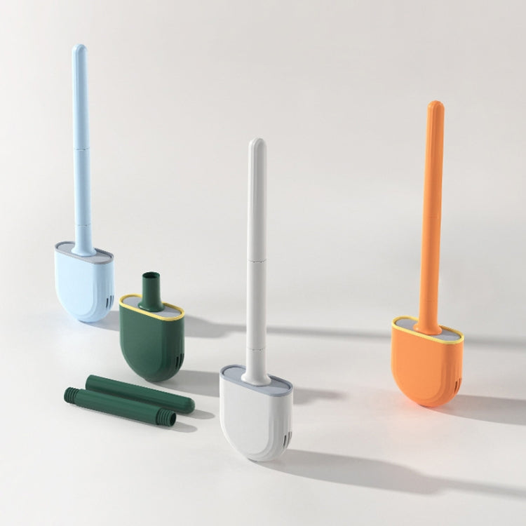 Brosse de toilette en caoutchouc souple avec pince, brosse de nettoyage sans espace mort, fuite, égouttoir