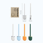 Brosse de toilette en caoutchouc souple avec pince, brosse de nettoyage sans espace mort, fuite, égouttoir