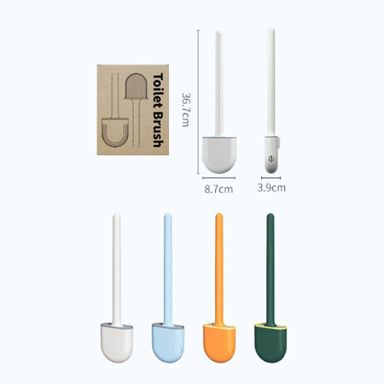 Brosse de toilette en caoutchouc souple avec pince, brosse de nettoyage sans espace mort, fuite, égouttoir
