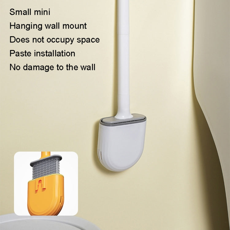 Brosse de toilette en caoutchouc souple avec pince, brosse de nettoyage sans espace mort, fuite, égouttoir