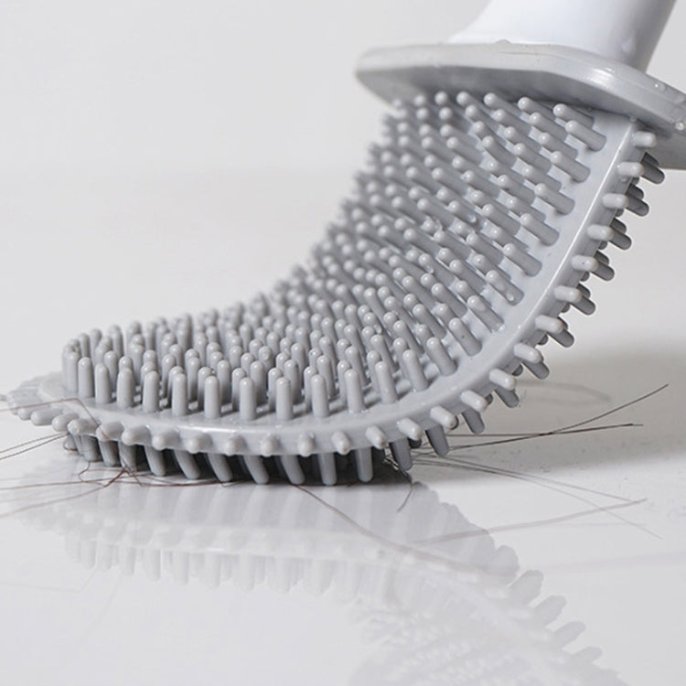 Brosse de toilette en caoutchouc souple avec pince, brosse de nettoyage sans espace mort, fuite, égouttoir