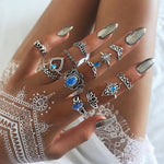Lot de 13 bagues vintage avec couronne gravée de diamants et pierres précieuses, lot de 13 pièces 0737