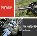 Cage de barbecue améliorée avec poignée Panier de barbecue en acier inoxydable, 30cm+Poignée 18cm
