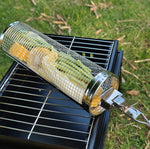 Cage de barbecue améliorée avec poignée Panier de barbecue en acier inoxydable, 30cm+Poignée 18cm
