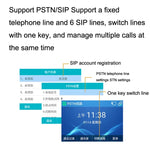 Téléphone intelligent à double mode d'enregistrement PSTN+SIP S135, Téléphone réseau VOIP 6 voies, Téléphone IP, S135