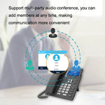 Téléphone intelligent à double mode d'enregistrement PSTN+SIP S135, Téléphone réseau VOIP 6 voies, Téléphone IP, S135