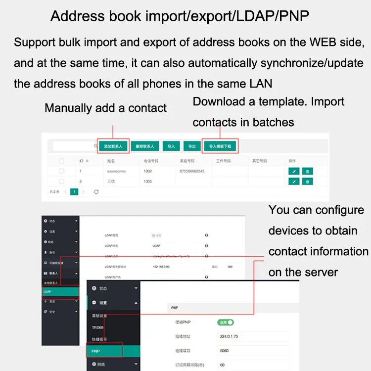 Téléphone intelligent à double mode d'enregistrement PSTN+SIP S135, Téléphone réseau VOIP 6 voies, Téléphone IP, S135
