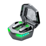 Écouteurs de jeu Bluetooth sans fil intra-auriculaires N35 TWS à lumière colorée et faible latence, affichage numérique, sans affichage numérique