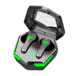 Écouteurs de jeu Bluetooth sans fil intra-auriculaires N35 TWS à lumière colorée et faible latence, affichage numérique, sans affichage numérique
