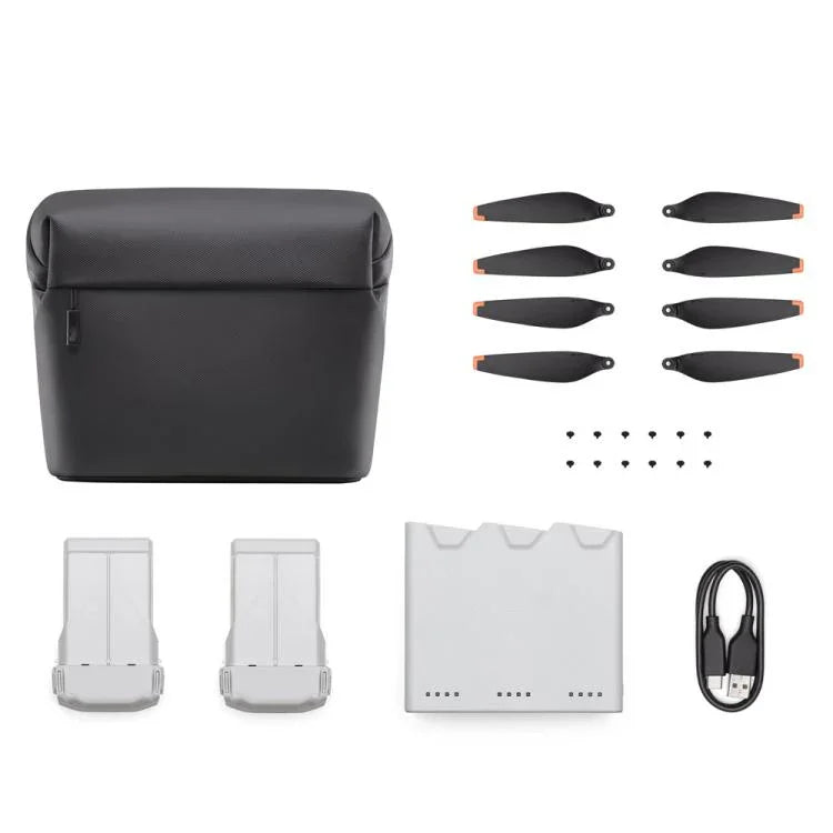 Kit Fly More Plus d'origine pour DJI Mini 3 Pro : comprend des batteries de 3 850 mAh, une hélice et un hub de charge.