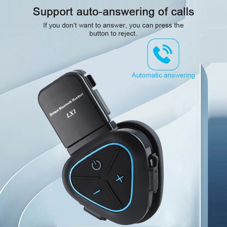 Casque moto demi-jet étanche LX1 avec casque Bluetooth sans fil 5.3, anglais