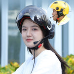 Casque moto demi-jet étanche LX1 avec casque Bluetooth sans fil 5.3, anglais