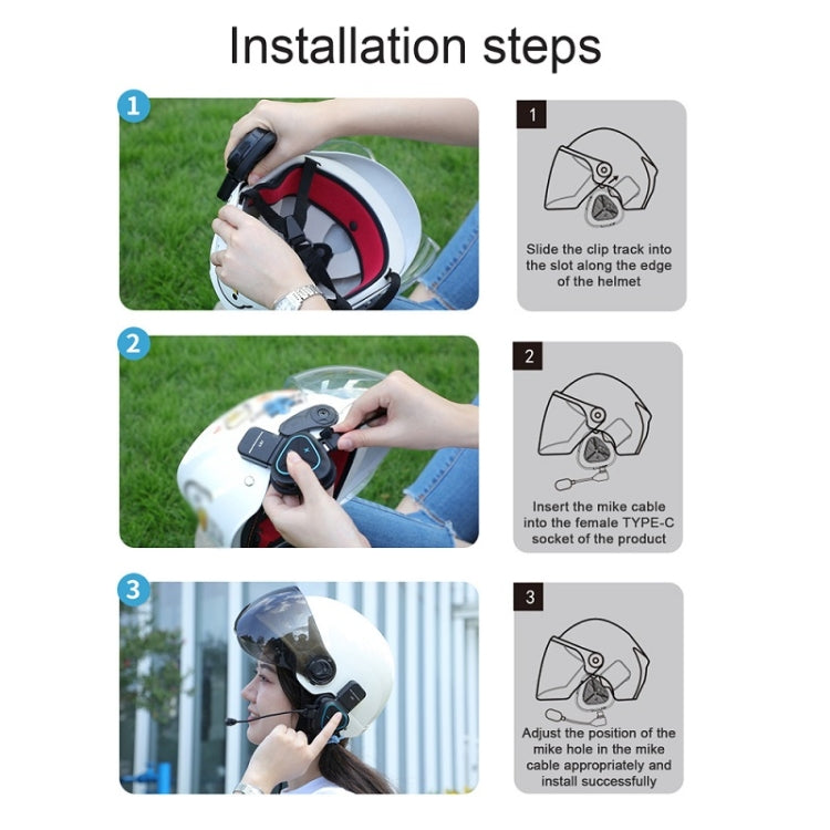 Casque moto demi-jet étanche LX1 avec casque Bluetooth sans fil 5.3, anglais