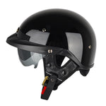 SOMAN Motorcycle Half Helmet Adjustable Helmet With Inner Mirror, S, M, L, XL, XXL