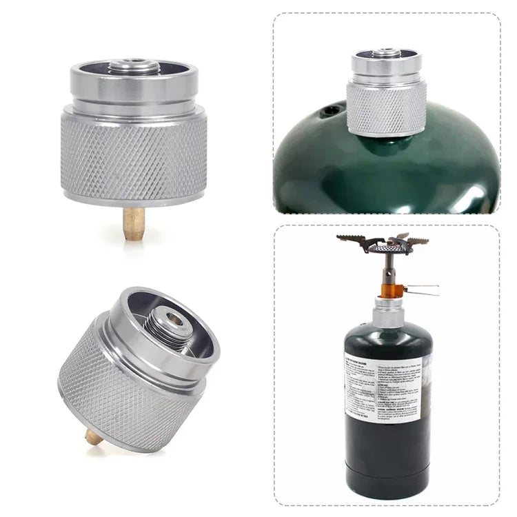 Adaptateur de réservoir de propane pour poêle de camping portable Tête de conversion de brûleur à gaz norme américaine, Brûleur à gaz norme américaine
