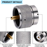 Adaptateur de réservoir de propane pour poêle de camping portable Tête de conversion de brûleur à gaz norme américaine, Brûleur à gaz norme américaine