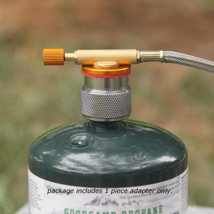 Adaptateur de réservoir de propane pour poêle de camping portable Tête de conversion de brûleur à gaz norme américaine, Brûleur à gaz norme américaine