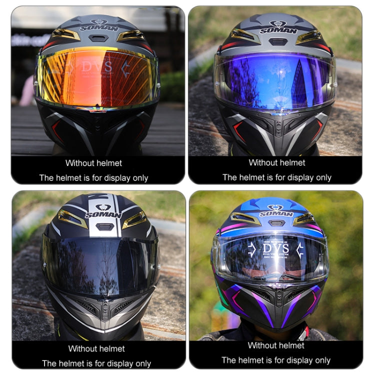 Motorcycle Helmet Lens with Anti-fog Spikes for SOMAN K1/K3SV/K5, Transparent REVO Red, Transparent REVO Purple, Transparent REVO Blue, Dark Tea Revo Red, Dark Tea Revo Blue, Tea Film Revo Purple Red Gold, Dark Tea, Gold Flakes, Color Film, Blue Color ...
