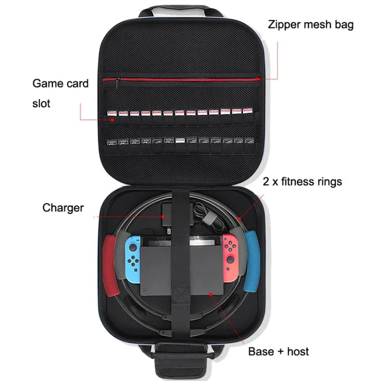 Sac de rangement pour anneaux de fitness doubles Nintendo Switch, coque rigide portable en EVA, accessoires pour console, GH1872