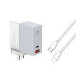 Chargeur universel pour téléphone et tablette LDNIO A2620C 65W avec port Type-C/USB-C à charge rapide, prise UE 65W, prise UK 65W, prise US 65W