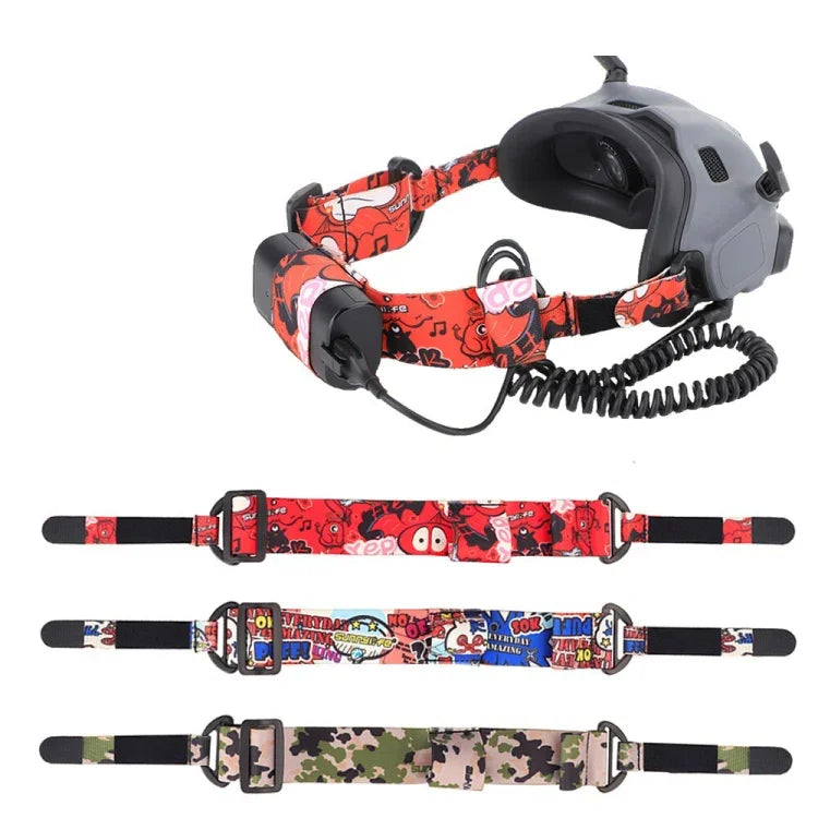 Serre-tête élastique fixe Sunnylife TD487 pour DJI Avata / FPV Goggles V2, sangle (rouge)